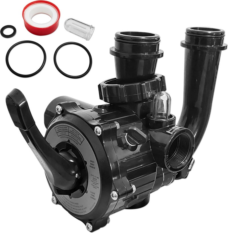 RDIYIN SP0710X62 Multiple Port Valve Compatible with Hayward S210S, S244S, & S310S Series Sand Filters for 1-1/2-Inch Control Valve Assembly，Black - Image 1